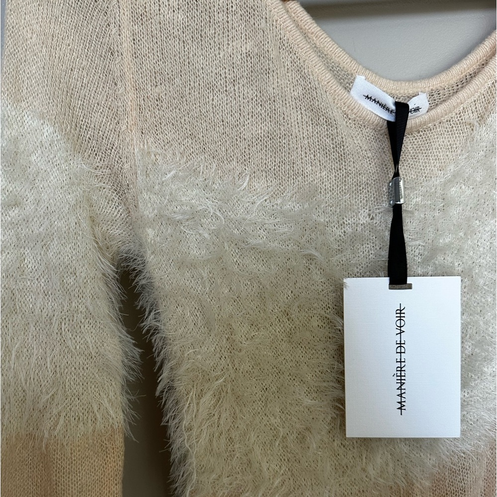 Manière De Voir Off Shoulder Knitted Coquette Maxi Holiday Dress - Picture 8 of 9
